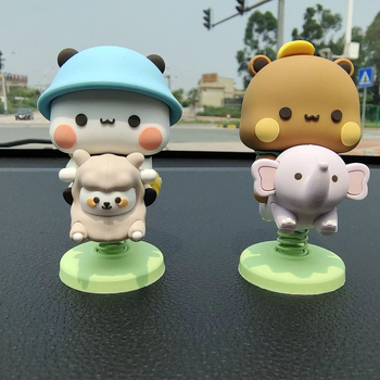 Figura panda od smole za automobil, dekoracija središnje konzole, crtani stil