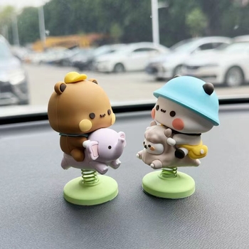 Figura panda od smole za automobil, dekoracija središnje konzole, crtani stil