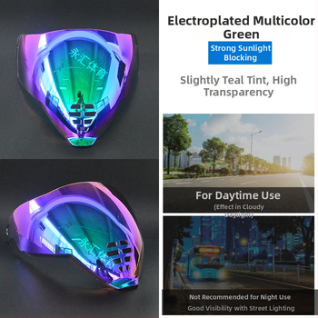 Šošovka na prilbu Ghost Face Airflite — HD elektroplátovaná šošovka, denno-nočná univerzálna kompatibilita, príslušenstvo k prilbe