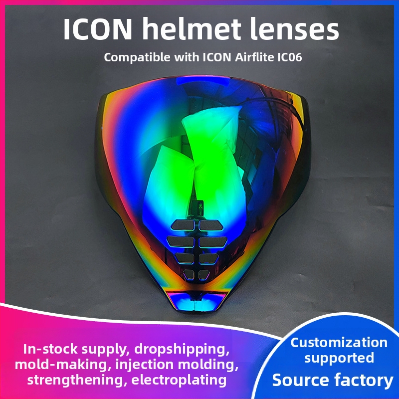 Šošovka na prilbu Ghost Face Airflite — HD elektroplátovaná šošovka, denno-nočná univerzálna kompatibilita, príslušenstvo k prilbe