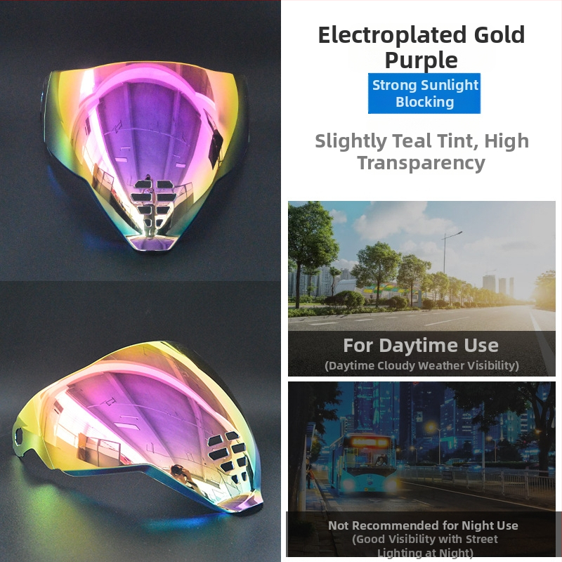 Šošovka na prilbu Ghost Face Airflite — HD elektroplátovaná šošovka, denno-nočná univerzálna kompatibilita, príslušenstvo k prilbe