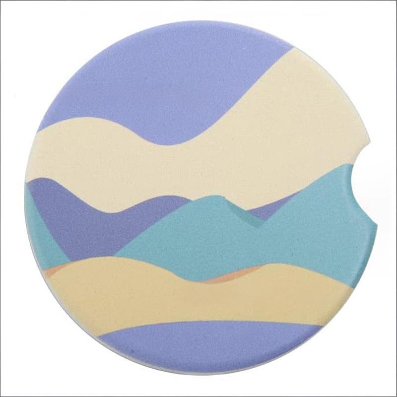 Pad ceramic pentru suportul de pahare auto - design creativ, izolație termică și rezistență la apă, model personalizat, forme: rotund, pătrat sau neregulat