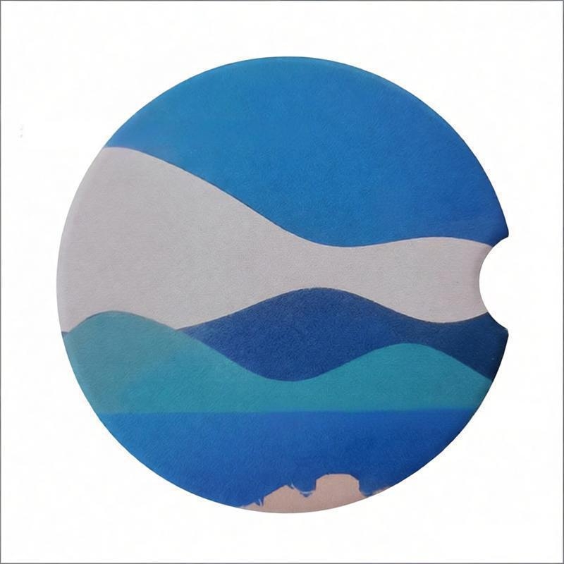 Pad ceramic pentru suportul de pahare auto - design creativ, izolație termică și rezistență la apă, model personalizat, forme: rotund, pătrat sau neregulat