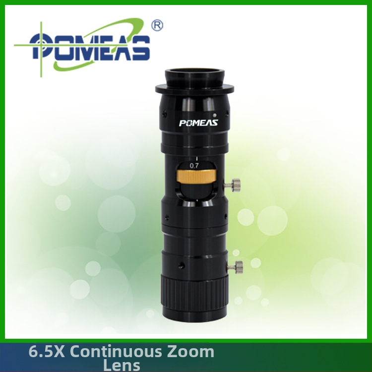 POMEAS 6.5x plynulý zoom objektív pre kamery strojového videnia