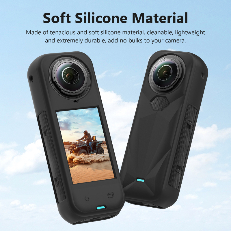 Insta360 X5 silikon kućište, OEM zaštitni pokrov tijela, kompatibilan s Shadow Stone objektivom, uključuje zaštitni kapak za objektiv i zaštitni pokrov tijela