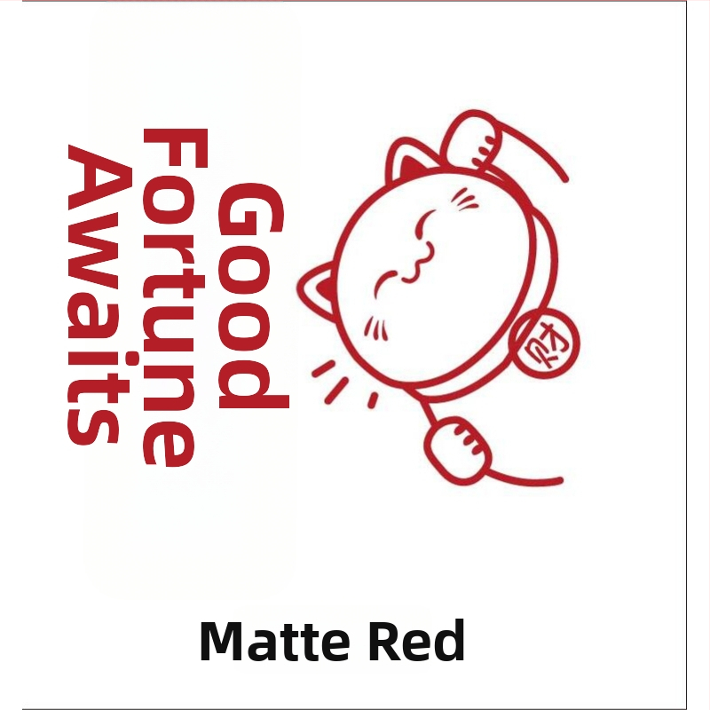 Nálepka na dvere výťahu – Motív šťastnej mačky, PVC, plná maska, matný povrch, dekoratívny vinyl