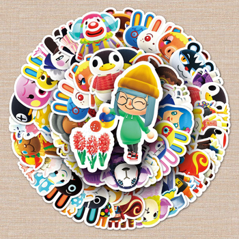 Naljepnice: Bochen Game Series Animal Crossing crtane naljepnice za prijenosno računalo, prtljagu, telefon i automobil (Ljepljivo: Da; Stil: simpatičan vjetar; Proces: offset tisak; Težina: 30 g)