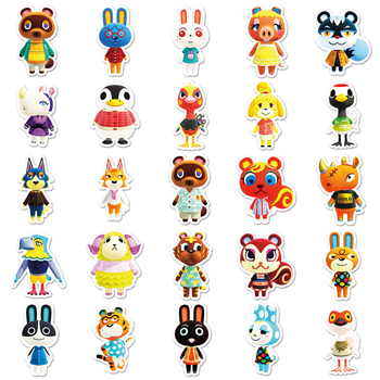 Naljepnice: Bochen Game Series Animal Crossing crtane naljepnice za prijenosno računalo, prtljagu, telefon i automobil (Ljepljivo: Da; Stil: simpatičan vjetar; Proces: offset tisak; Težina: 30 g)