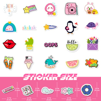 Set de stickere pentru cameră – rezistente la apă, autoadezive, stil nordic, imprimare offset