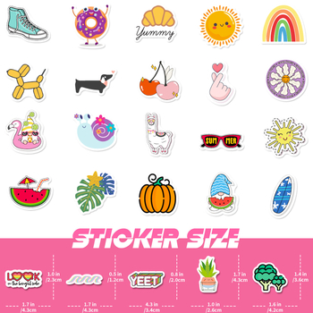 Set de stickere pentru cameră – rezistente la apă, autoadezive, stil nordic, imprimare offset