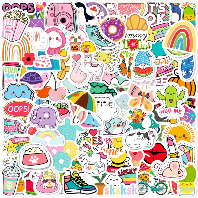 Set de stickere pentru cameră – rezistente la apă, autoadezive, stil nordic, imprimare offset