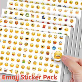 Detský set samolepiek s emoji | PVC samolepky do denníka s vlastnými kresbami (Materiál: PVC; Spracovanie: vlastné kresby; Faktúra: k dispozícii; Po predaji: 3 záruky)