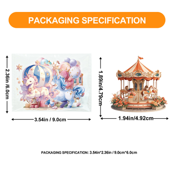 Set naljepnica: tema fantastični zabavni park, PET materijal, offset tisak, 56 komada, sladak stil