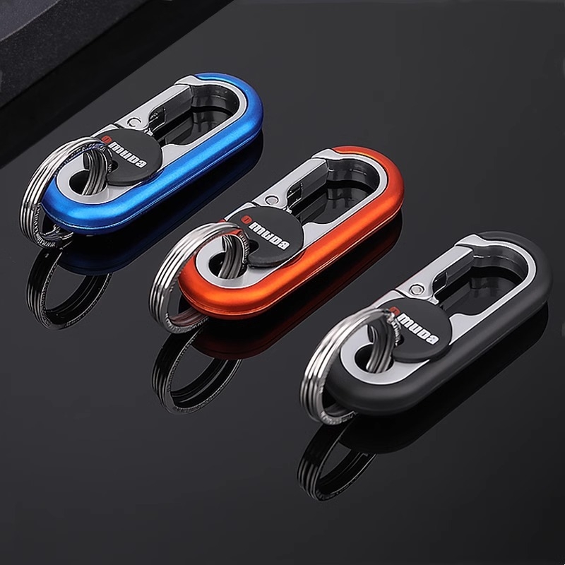 Kljucni lanac za automobil s dvostrukim prstenom od titan čelika, poklon