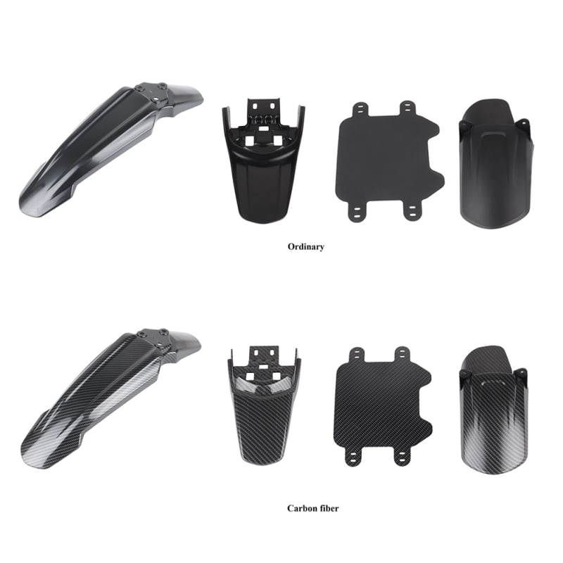 Φτερά τροχών ηλεκτρικού εκτός δρόμου μοτοσικλέτας – μπροστά και πίσω, PVC πλαστικό, συμβατό με Light Bee