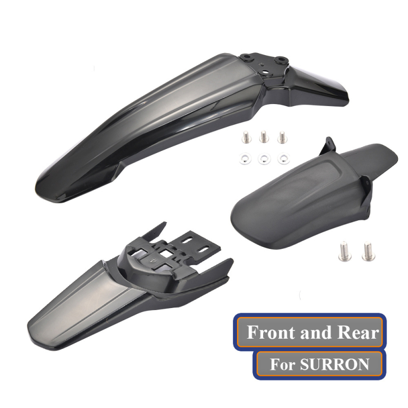 Φτερά τροχών ηλεκτρικού εκτός δρόμου μοτοσικλέτας – μπροστά και πίσω, PVC πλαστικό, συμβατό με Light Bee