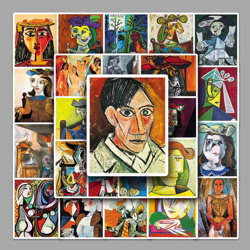 Poetry naljepnice: Picasso graffiti – dekorativne naljepnice za boce s vodom i futrole za telefone, stil Lovable wind, ljepilo, offset tisak