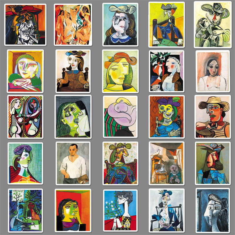Poetry naljepnice: Picasso graffiti – dekorativne naljepnice za boce s vodom i futrole za telefone, stil Lovable wind, ljepilo, offset tisak