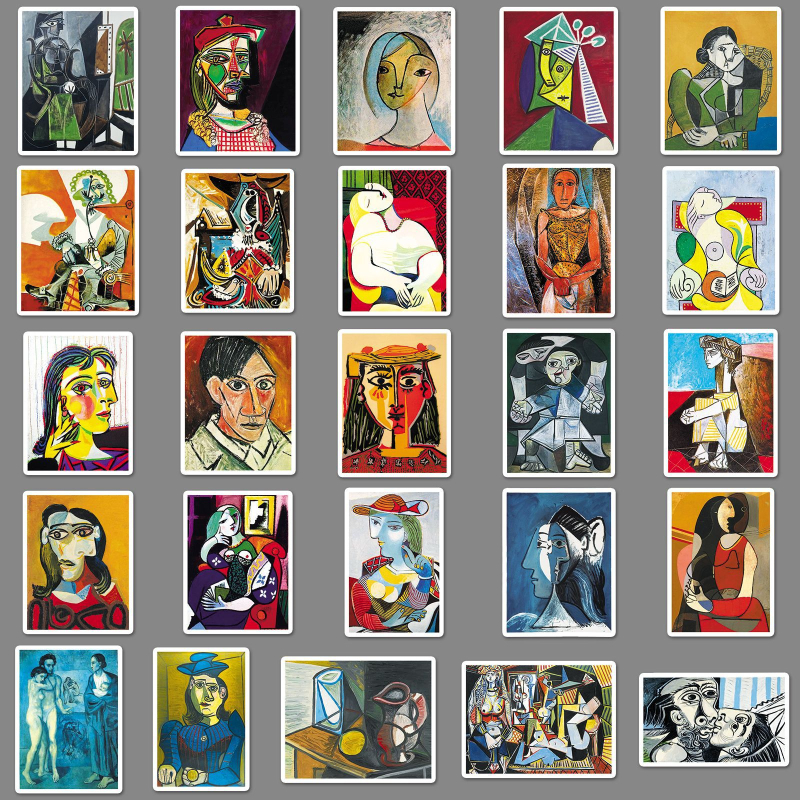 Poetry naljepnice: Picasso graffiti – dekorativne naljepnice za boce s vodom i futrole za telefone, stil Lovable wind, ljepilo, offset tisak