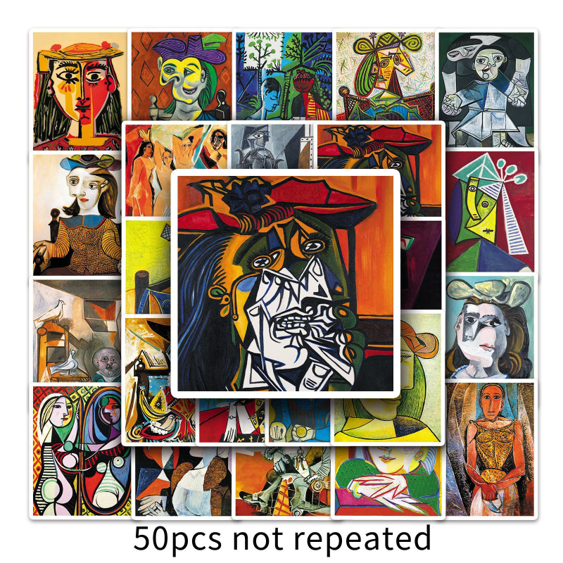 Poetry naljepnice: Picasso graffiti – dekorativne naljepnice za boce s vodom i futrole za telefone, stil Lovable wind, ljepilo, offset tisak