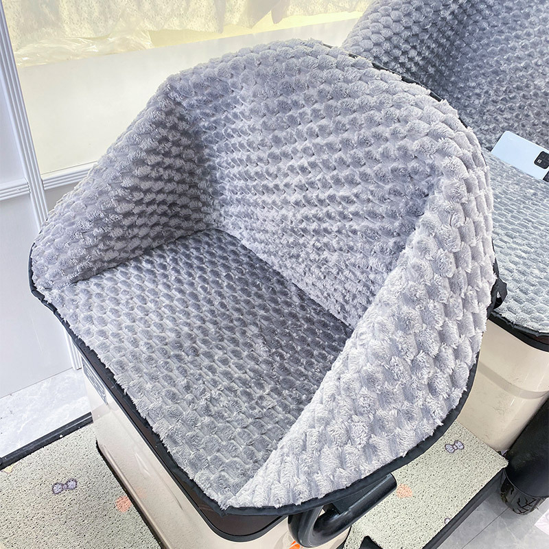 Husă pentru șa triciclu electric – pluș, rezistentă la vânt, căldură de iarnă, pentru toate anotimpurile, potrivire universală