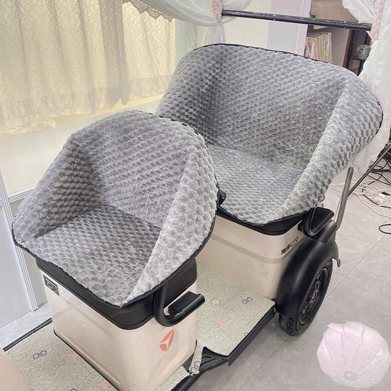 Husă pentru șa triciclu electric – pluș, rezistentă la vânt, căldură de iarnă, pentru toate anotimpurile, potrivire universală