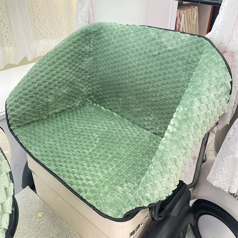 Husă pentru șa triciclu electric – pluș, rezistentă la vânt, căldură de iarnă, pentru toate anotimpurile, potrivire universală