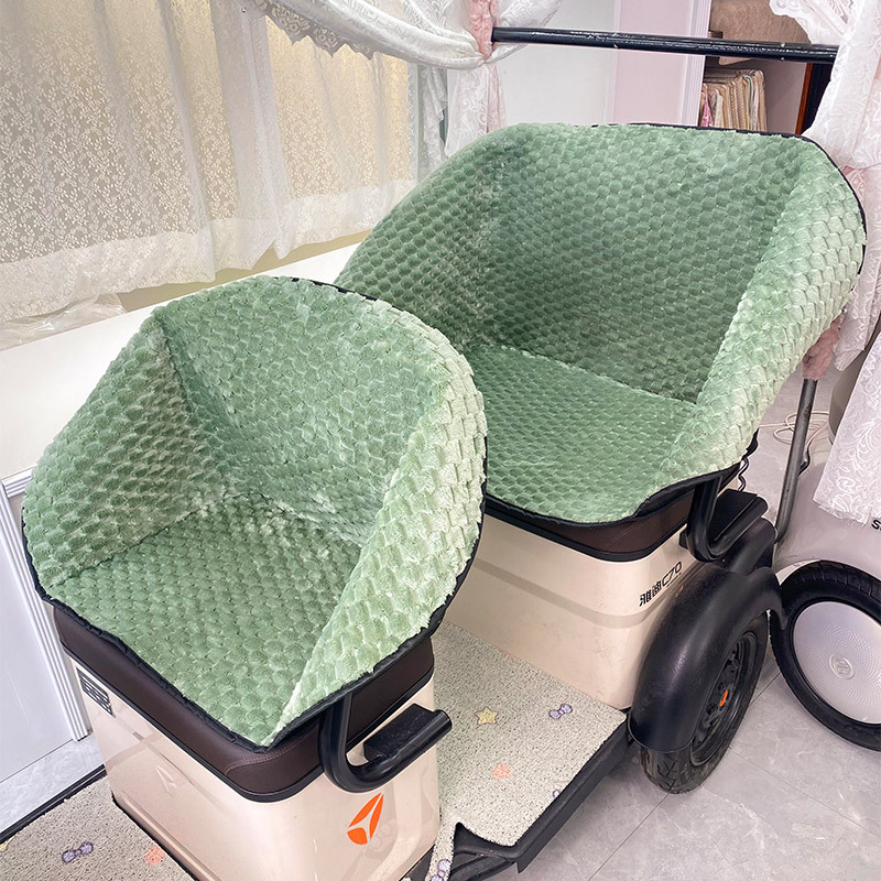 Husă pentru șa triciclu electric – pluș, rezistentă la vânt, căldură de iarnă, pentru toate anotimpurile, potrivire universală