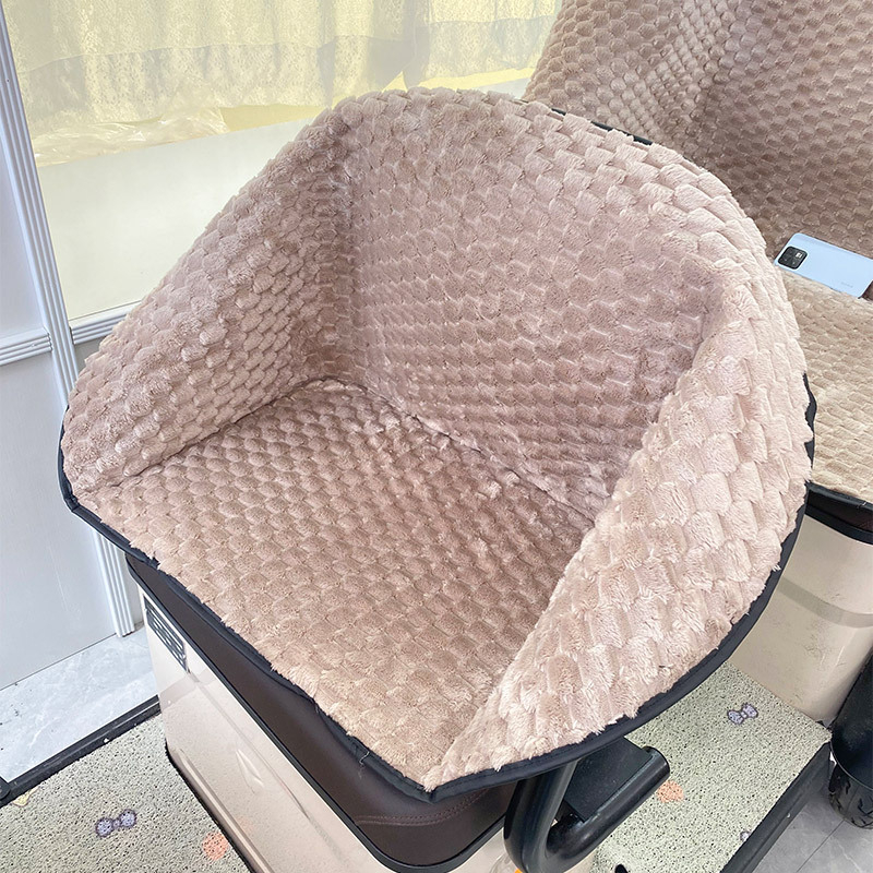 Husă pentru șa triciclu electric – pluș, rezistentă la vânt, căldură de iarnă, pentru toate anotimpurile, potrivire universală