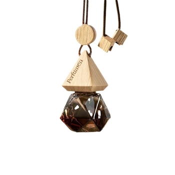 Pandantiv parfum auto din sticlă triunghiulară, parfum de iasomie, personalizare disponibilă, durată de viață de trei ani