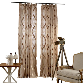 Завеса от полиестер, жакардова тъкана материя, полупропускаща светлина 40-70%, подходяща за дневна, спалня и кабинет