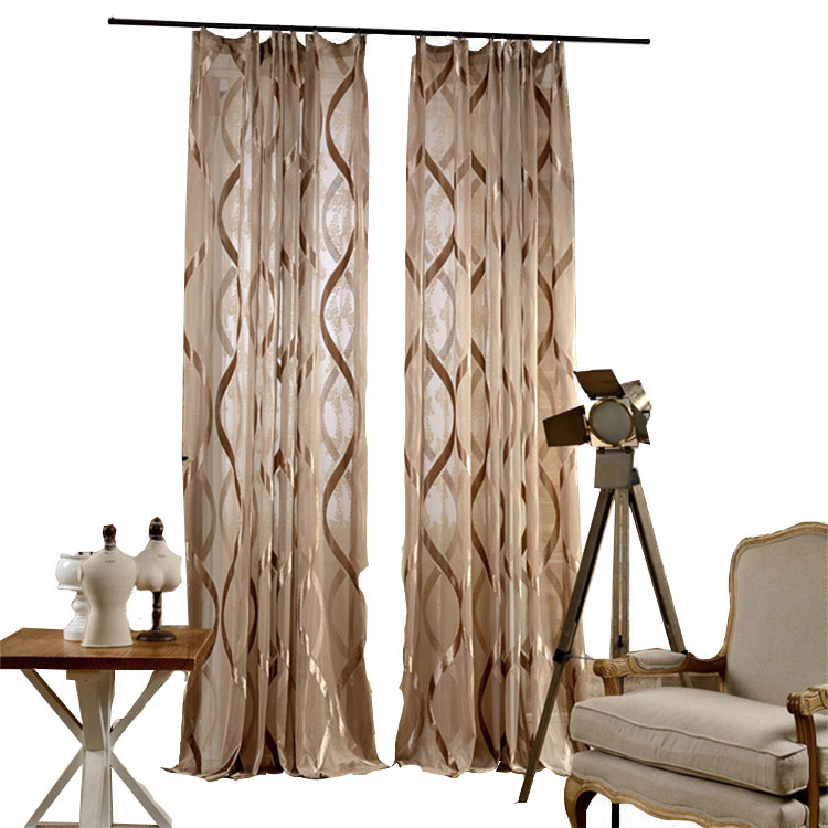 Завеса от полиестер, жакардова тъкана материя, полупропускаща светлина 40-70%, подходяща за дневна, спалня и кабинет