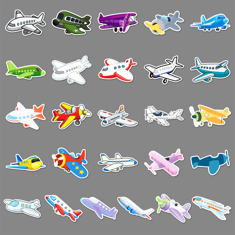 Set de autocolante pentru husă de telefon și sticlă — 51 autocolante graffiti cu avioane. Brand: Poetry; Lipire: Da; Acord IP: Nu; Stil: Lovable wind; Proces: imprimare, offset