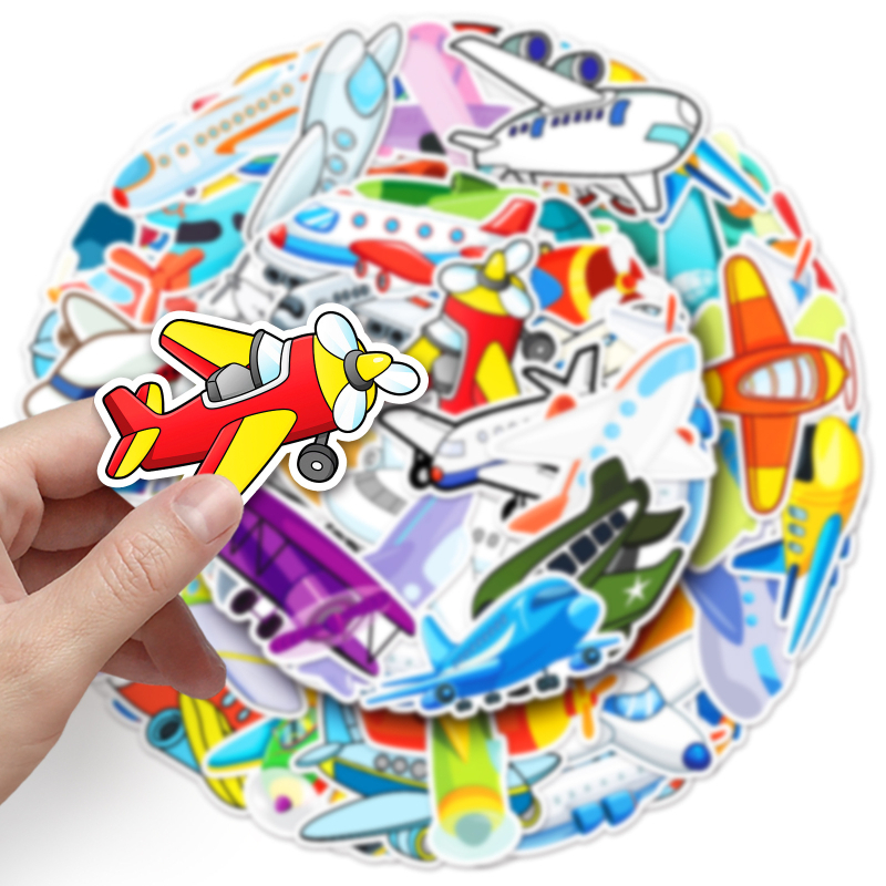 Set de autocolante pentru husă de telefon și sticlă — 51 autocolante graffiti cu avioane. Brand: Poetry; Lipire: Da; Acord IP: Nu; Stil: Lovable wind; Proces: imprimare, offset