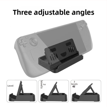 Nastaviteľný základný držiak pre Steam Deck so 6 protiskĺzovými nálepkami a chladiacimi otvormi (Značka: PGTECH; Model: Steam Deck; Materiál: ABS+PVC; Hmotnosť: 176 g)