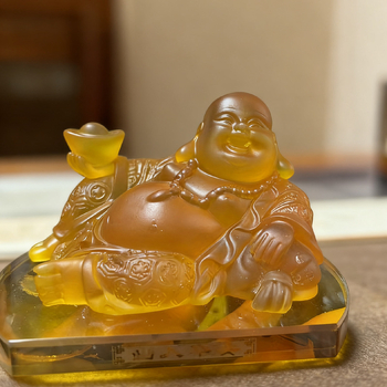 Διακοσμητικό αυτοκινήτου αρωματικό κάθισμα με Laughing Buddha, ρητίνη, κινεζικό στυλ, μάρκα Fulian Pavilion, διακοσμητικό αξεσουάρ