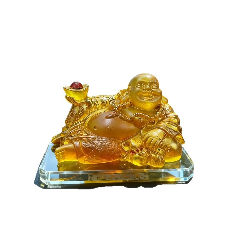 Διακοσμητικό αυτοκινήτου αρωματικό κάθισμα με Laughing Buddha, ρητίνη, κινεζικό στυλ, μάρκα Fulian Pavilion, διακοσμητικό αξεσουάρ
