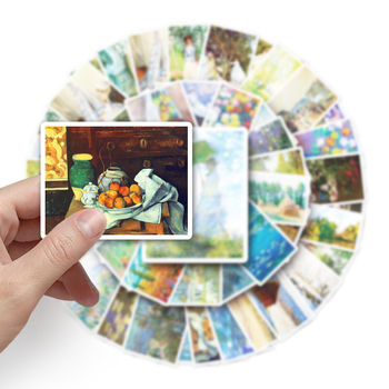 Set de autocolante pentru husă de telefon și bagaj, artă graffiti în stil Monet, impermeabil, imprimare offset, Brand Shi first, Seria Art Series; Greutate: 30 g.