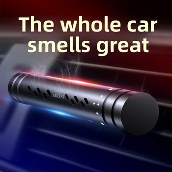 Auto aromatizator za otvor zraka, metalni mini dekorativni privjesak s klipom, čvrsta parfemska štapić s notama mošusa i limuna