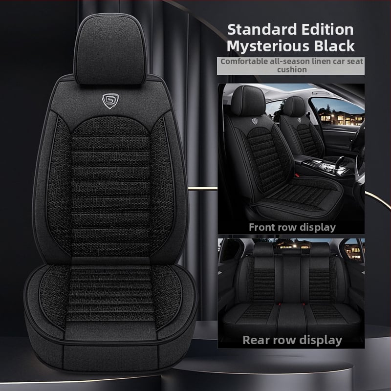 Len ülésvédők autóhoz, teljesen záródó, univerzális négyévszakos, varrás stílus, töltet: szivacs