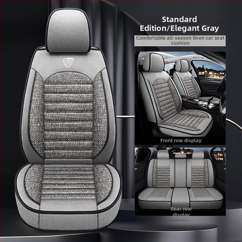 Len ülésvédők autóhoz, teljesen záródó, univerzális négyévszakos, varrás stílus, töltet: szivacs