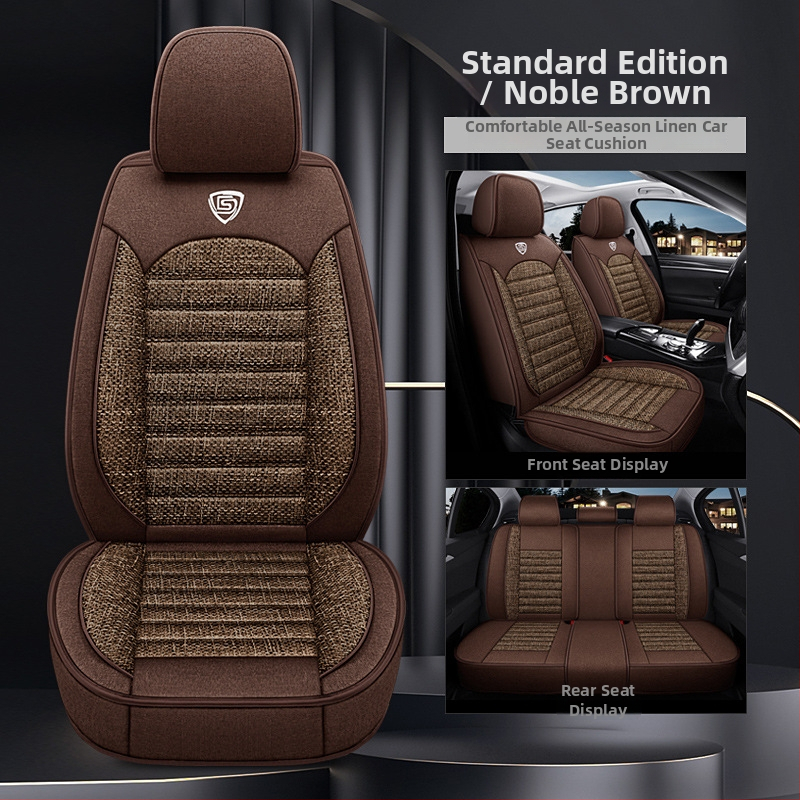 Len ülésvédők autóhoz, teljesen záródó, univerzális négyévszakos, varrás stílus, töltet: szivacs