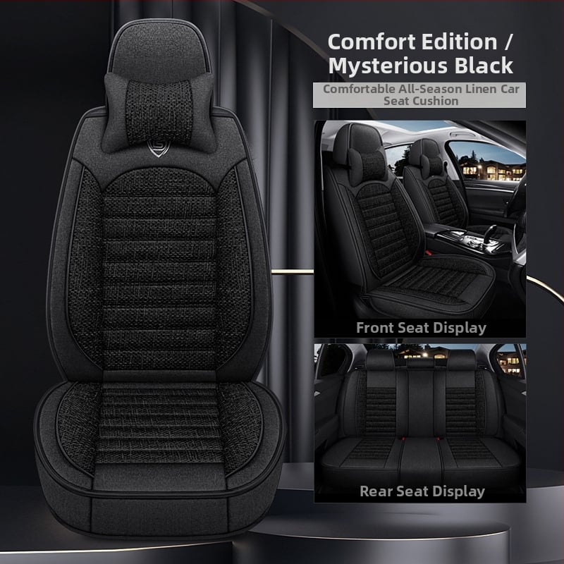 Len ülésvédők autóhoz, teljesen záródó, univerzális négyévszakos, varrás stílus, töltet: szivacs