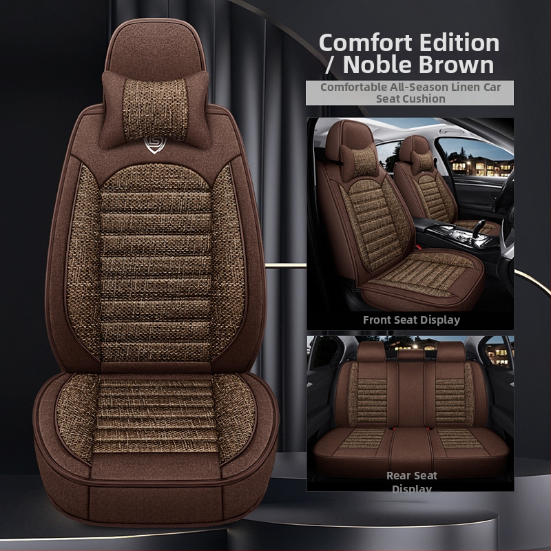 Len ülésvédők autóhoz, teljesen záródó, univerzális négyévszakos, varrás stílus, töltet: szivacs