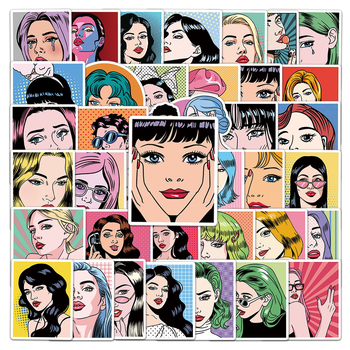 Vodootporan set naljepnica s Pop Art grafitima za futrolu telefona i prtljagu, 50 dizajna, Originalna serija, 30 g po komadu