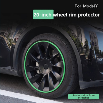 Ochranný kruh krytu kolies Tesla Model Y, protiškrabaniu, úprava vzhľadu, plast