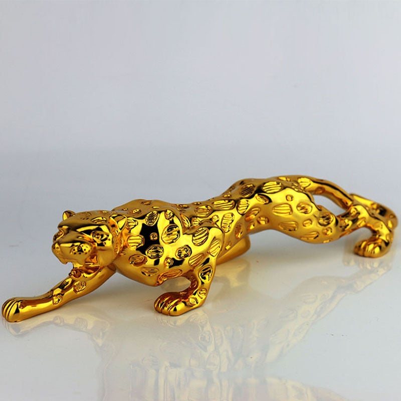 Διακοσμητικό αυτοκινήτου με λεοπάρδαλη διαμαντιών, ρητίνη, μοντέρνο στυλ, διακοσμητική λειτουργία