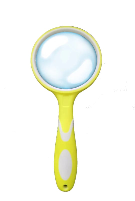 Εξωτερικός παιδικός μεγεθυντικός φακός, ανθεκτικός σε πτώσεις, με αυξημένο κείμενο, διχρωματικό γυαλί και λαβή από υγρό καουτσούκ (Προέλευση: Κίνα; Εισαγωγή: Όχι; Κύρια αγορά: Άλλο; Ιδιωτικά σήματα: Όχι)