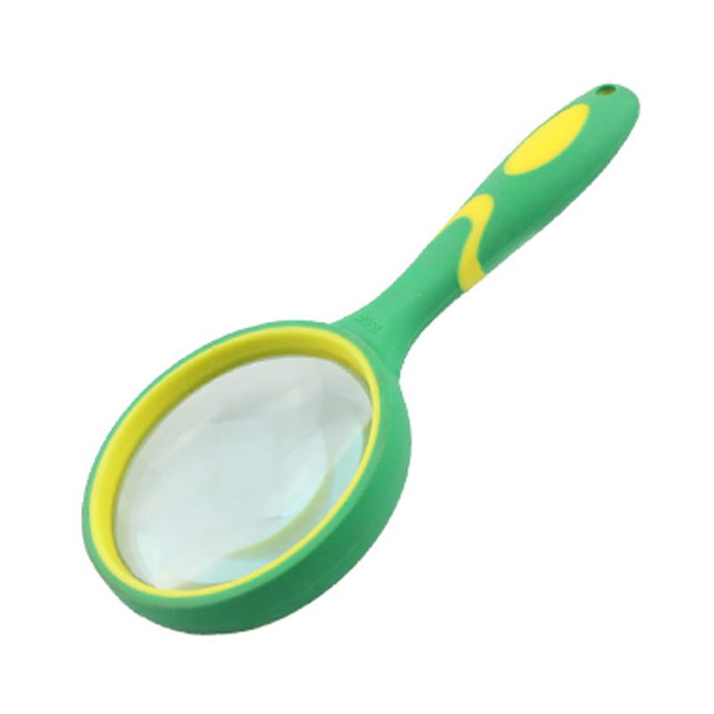 Εξωτερικός παιδικός μεγεθυντικός φακός, ανθεκτικός σε πτώσεις, με αυξημένο κείμενο, διχρωματικό γυαλί και λαβή από υγρό καουτσούκ (Προέλευση: Κίνα; Εισαγωγή: Όχι; Κύρια αγορά: Άλλο; Ιδιωτικά σήματα: Όχι)