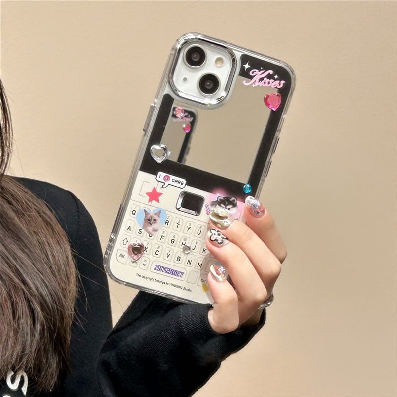 Θήκη iPhone με καθρέφτη μακιγιάρ – TPU ματ φινίρισμα, ανθεκτική στις πτώσεις, αντι-αποτυπώματα, δυνατότητα προσαρμογής